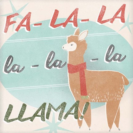 Framed Retro Christmas IV Print