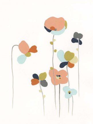 Framed Modular Bouquet IV Print