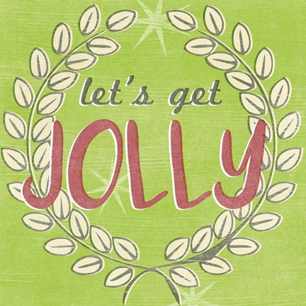 Framed Let's Get Jolly I Print