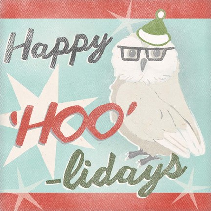 Framed Retro Christmas III Print