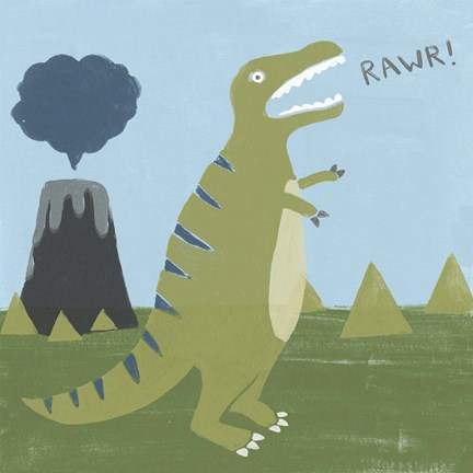 Framed Dino-mite I Print