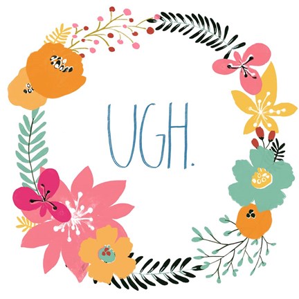 Framed Snarky Florals IV Print