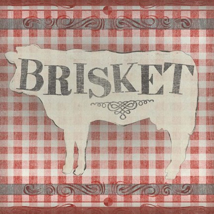 Framed Gingham BBQ II Print