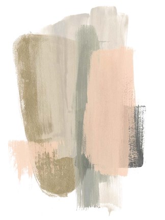 Framed Blush Abstract VII Print