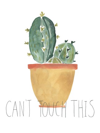 Framed Punny Plant I Print