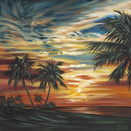 Framed Stunning Tropical Sunset I Print