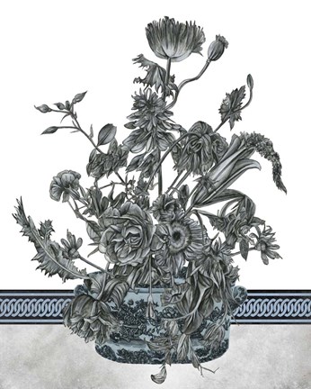 Framed Bouquet in China I Print