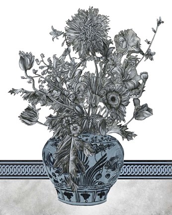 Framed Bouquet in China II Print
