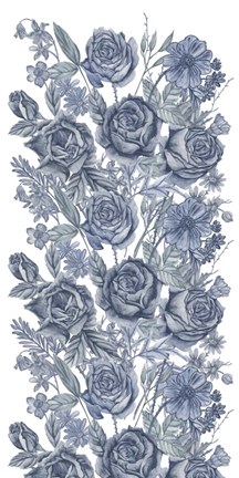 Framed Ice Blue Botanical I Print