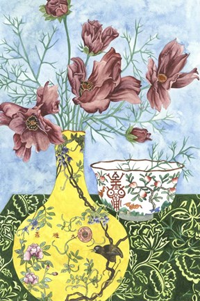 Framed Elegant Arrangement I Print