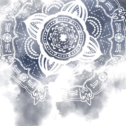 Framed Midnight Blue Breath I Print