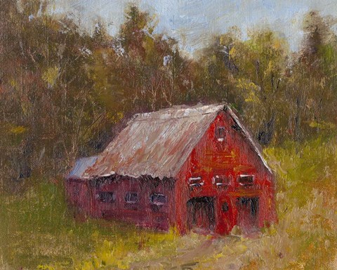 Framed Back Road Barn II Print