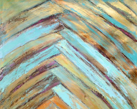 Framed Crazy Fronds Diptych I Print