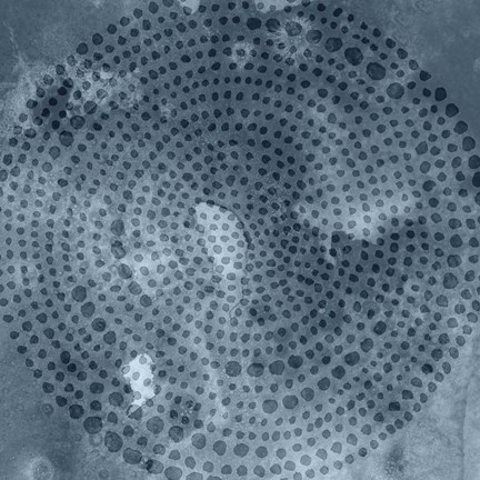 Framed Indigo Wheel I Print