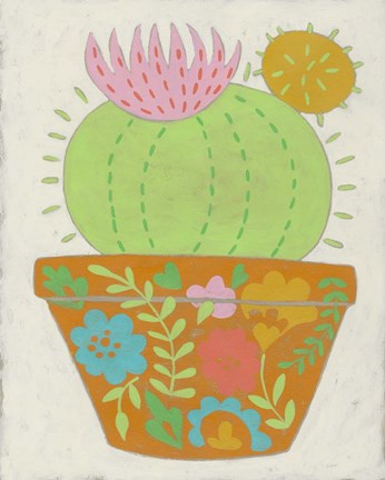 Framed Happy Cactus III Print