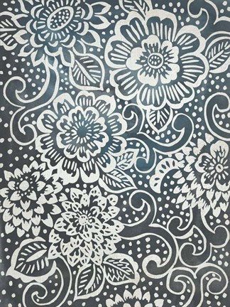 Framed Floral Batik I Print