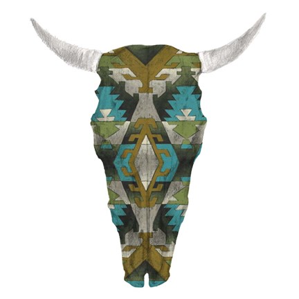 Framed Day of the Dead Skull Mount I Print