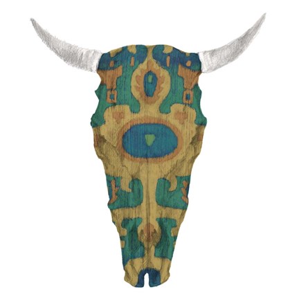 Framed Day of the Dead Skull Mount V Print