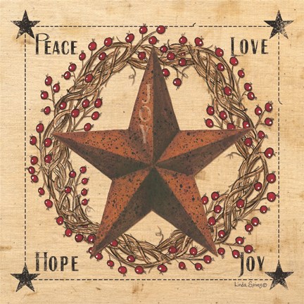 Framed Peace Love Hope Joy Print