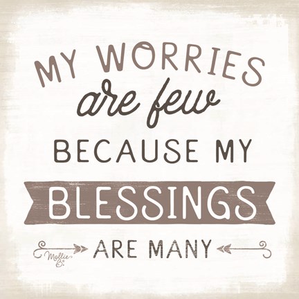 Framed Blessings are Many Print