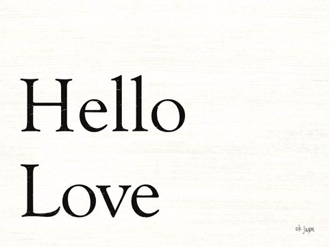 Framed Hello Love Print