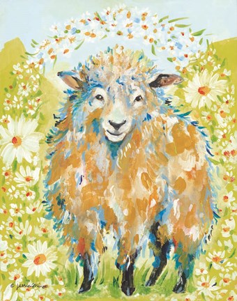 Framed Daisy Fields Print