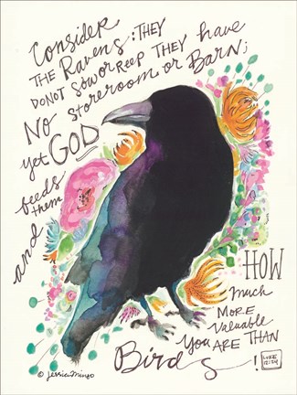 Framed Consider the Ravens Print