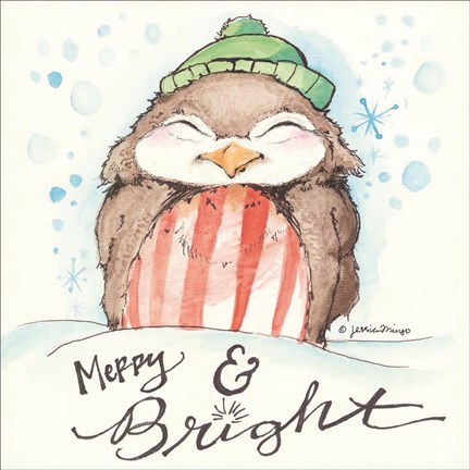 Framed Merry &amp; Bright Print