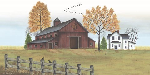Framed Autumn Farmstead Print