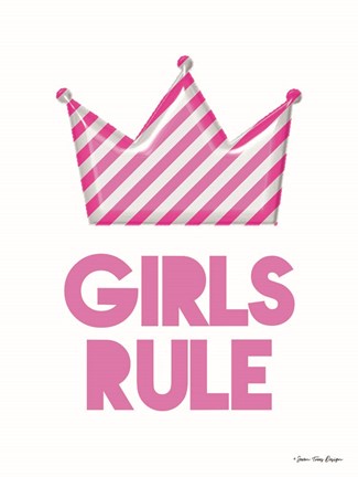 Framed Girls Rule Print