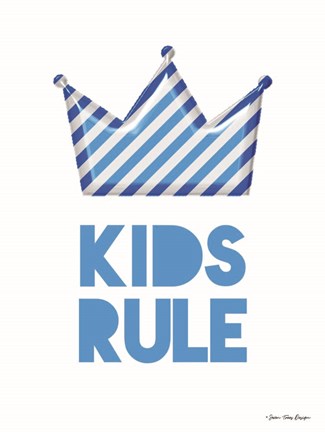 Framed Kids Rule Print