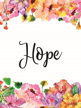 Framed Floral Hope Print