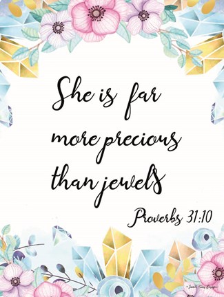 Framed More Precious than Jewels Print