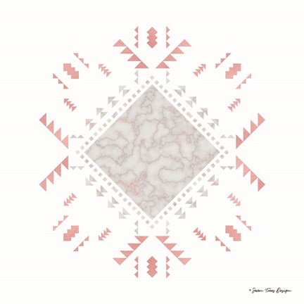 Framed Pink Aztec II Print