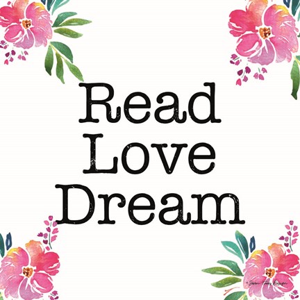 Framed Red, Love, Dream Print