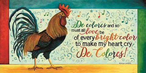 Framed De Colores Print