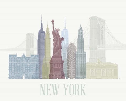 Framed New York Skyline Print