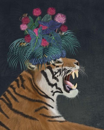 Framed Hot House Tiger 1 Print