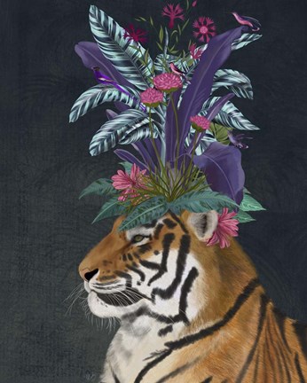 Framed Hot House Tiger 2 Print