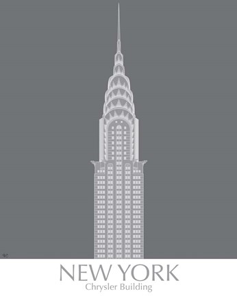 Framed New York Chrysler Building Monochrome Print