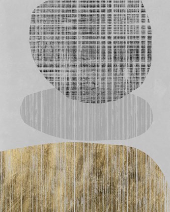 Framed Gilded Shapes II Print