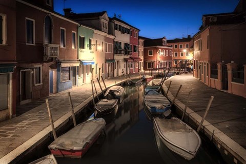 Framed Burano Street Lights II Print