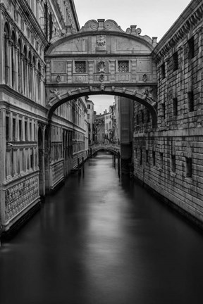 Framed B&amp;W Bridge of Sighs Print