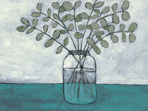 Framed Jar of Stems I Print