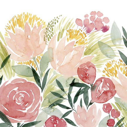 Framed Sunkissed Posies I Print