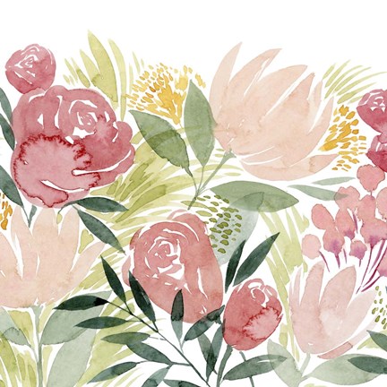 Framed Sunkissed Posies II Print