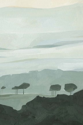 Framed Blue Ridge Fog II Print