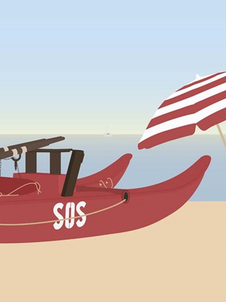 Framed Lido di Camaiore II Print