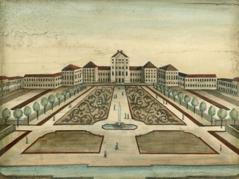 Framed Garden Design I Print