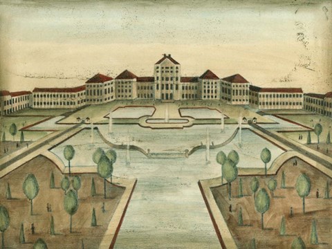 Framed Garden Design III Print